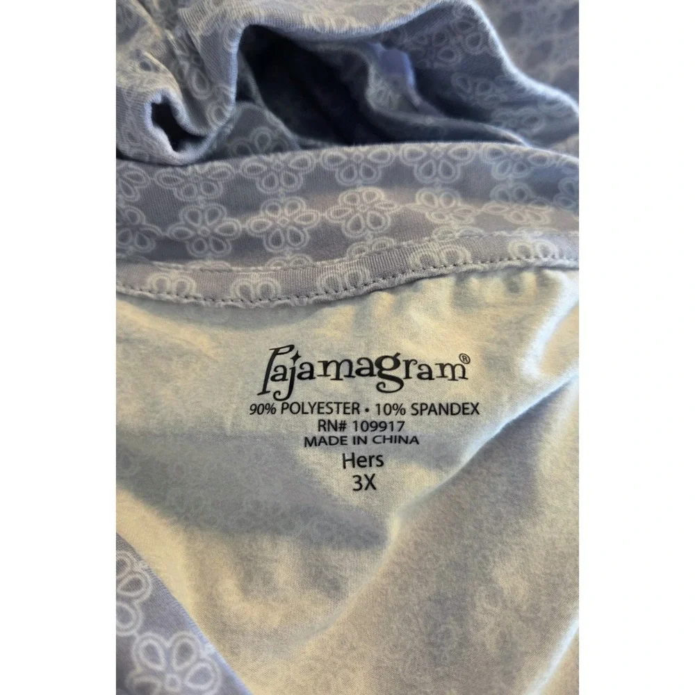 Pajamagram Women's 3X‎ Lavender Pajama Set Pants Shirt Stretch EUC